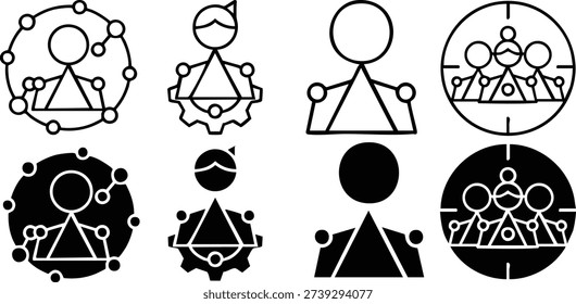 User  Set of Vector Silhouettes (Transparent Background) 