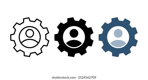 User Setting icon set. account setting sign. for mobile concept and web design. vector illustration on white background