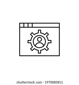 user setting icon vector illustration. isolated on white background. modern line icon