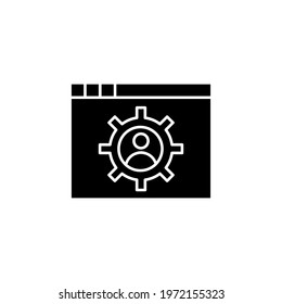 user setting icon vector illustration. black icon style design. isolated on white background