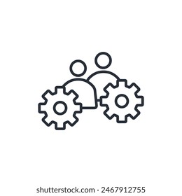 user setting icon. vector.Editable stroke.linear style sign for use web design,logo.Symbol illustration.
