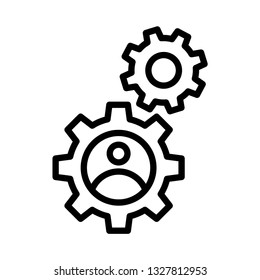 user setting line icon