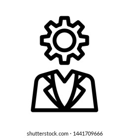 user setting thin line vector icon