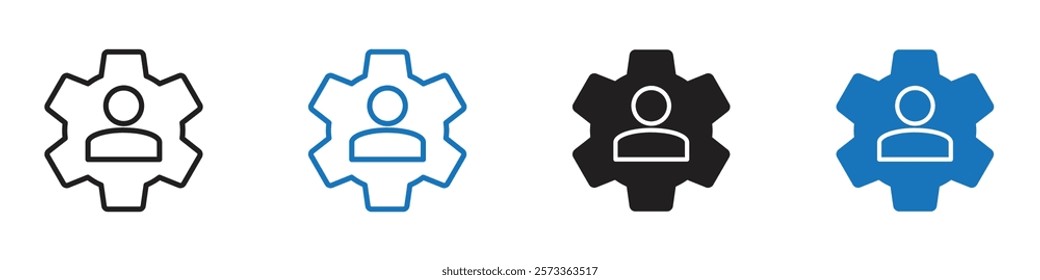 User settings icon Flat line symbol