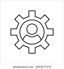 user settings icons. simple line vector illustration