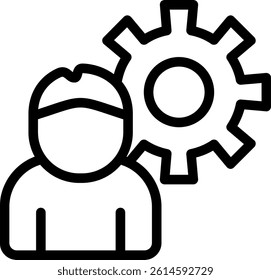 User Settings Line Vector Icon Design
