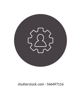 user settings outline icon vector sign symbol illustration, can be used for web and mobile desgn