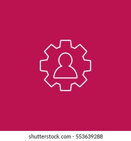 user settings outline icon vector sign symbol illustration, can be used for web and mobile desgn