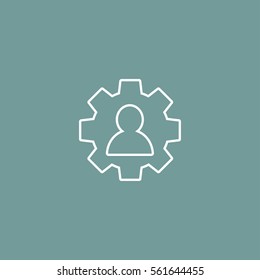 user settings outline icon vector sign symbol illustration, can be used for web and mobile design.