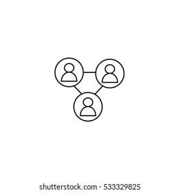 user share connection outline icon illustration, can be used for web and mobile design