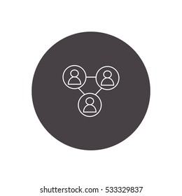 user share connection outline icon illustration, can be used for web and mobile design