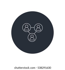 user share connection outline icon illustration, can be used for web and mobile design