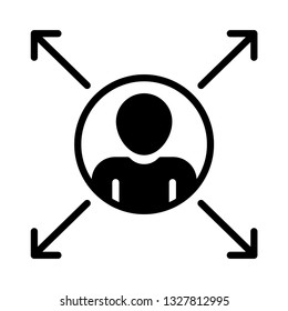 user share glyph icon 