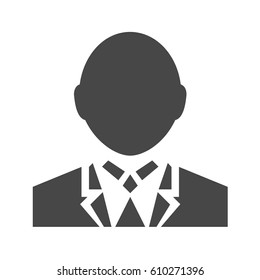 User Sign Flat Vector Icon. Flat icon isolated on the white background. Editable EPS file. Vector illustration.