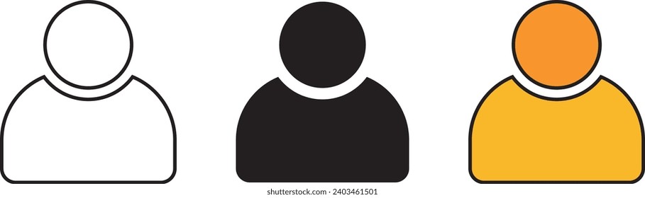 Icono de signo de usuario alineado y de color. Ilustración del vector