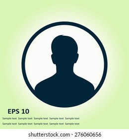 User sign icon. Person symbol. Human avatar.Flat style. EPS 10.