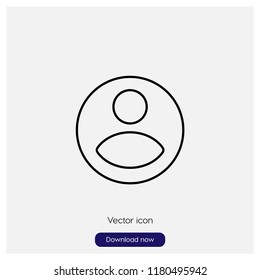 User sign icon in trendy flat style isolated on grey background, modern symbol vector illustration for web