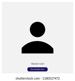 User sign icon in trendy flat style isolated on grey background, modern symbol vector illustration for web