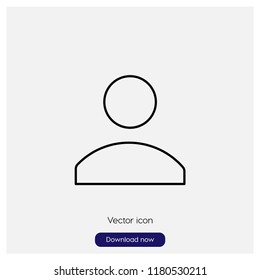 User sign icon in trendy flat style isolated on grey background, modern symbol vector illustration for web