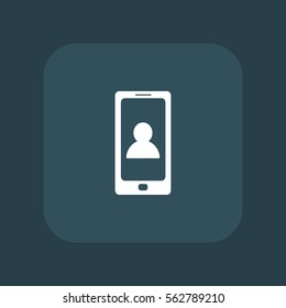 user sign on mobile phone display icon vector, can be used for web and mobile design