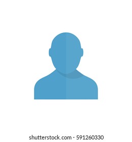 User silhouette. Abstract. Blue