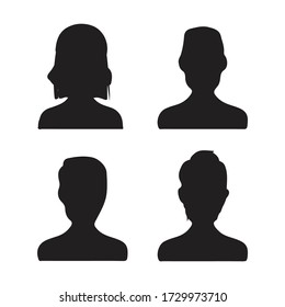 User silhouette icon. Vector graphics are good for smartphones, computers or laptops, applications etc.