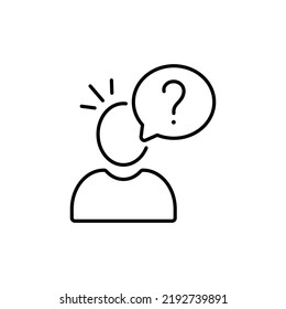 User Silhouette Question Mark Vector Icon Stock Vector (Royalty Free ...