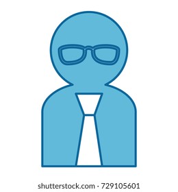 user silhouette with tie avatar