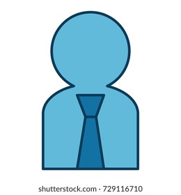 user silhouette with tie avatar