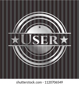 User silvery emblem or badge