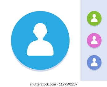 User - Simple Buttons. A minimalistic vector icon.