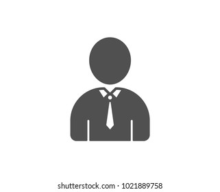 User simple icon. Profile Avatar sign. Businessman Person silhouette symbol. Quality design elements. Classic style. Vector