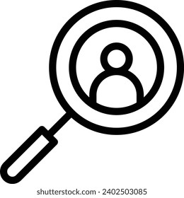 User single vector line icon 