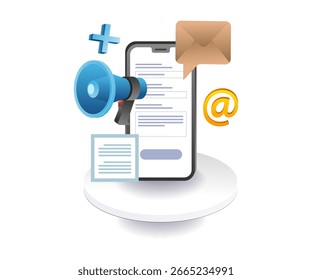 User smartphone application campaign symbol illustration concept