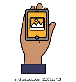 user with smartphone device