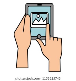 user with smartphone device