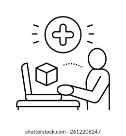 user social media ugc line icon vector. user social media ugc sign. isolated contour symbol black illustration