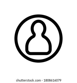 User (Social and Messaging UI) icon outline vector. isolated on white background