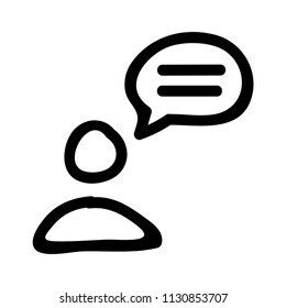 user speech bubble 