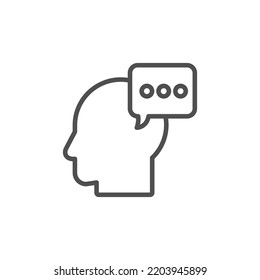 User and speech bubble, person talking icon vector, filled flat sign, solid pictogram isolated on white. Symbol, logo illustration. Pixel perfect