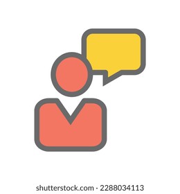 user speech chat bubble icon design vector