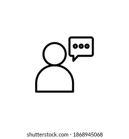 User speech icon for web site