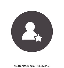 user star favorite icon vector, can be used for web and mobile design 