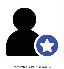 User Star Vector Icon Illustration