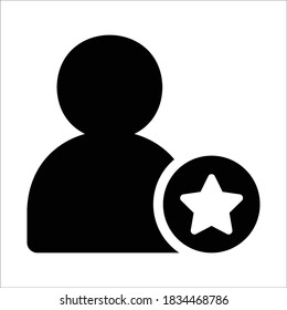 Ilustración de iconos del vector estrella de usuario