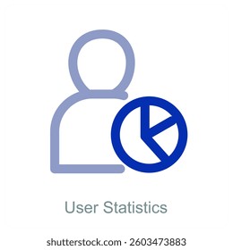 User Statistics and profile icon concept