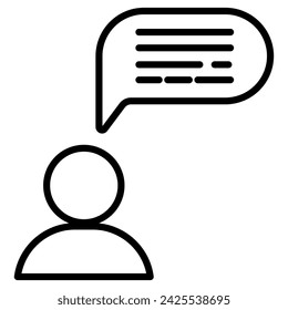 User Stories icon line vector illustration