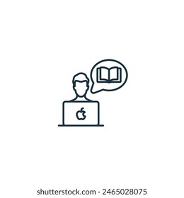 User Stories icon. Monochrome simple User Behavior icon for templates, web design and infographics