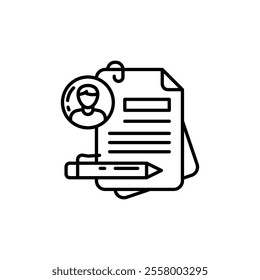 User stories Outline Icon, Vector illustration