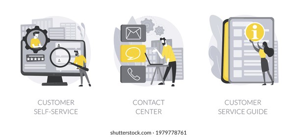 User support abstract concept vector illustrations.